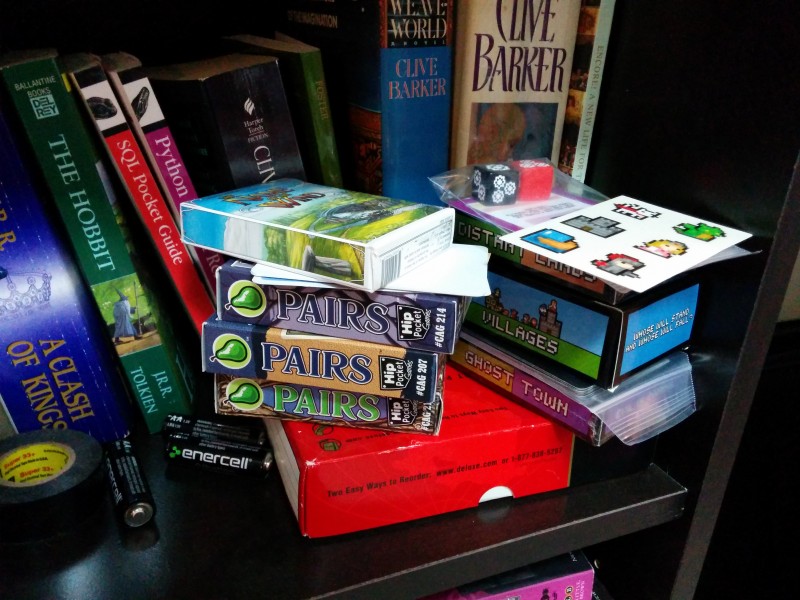 There are even more games, but they don't quite fit on the bookshelf...