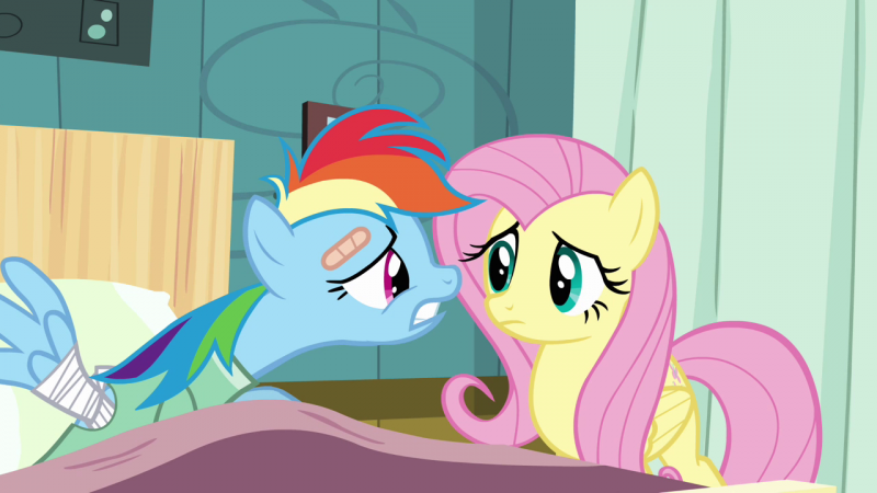 "You don't get it, Fluttershy, I have projects to finish!  Blankets to make!  Hats to craft!  I can't not crochet!"