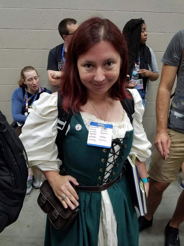 Me wearing my Denna costume at Gen Con 2017.
