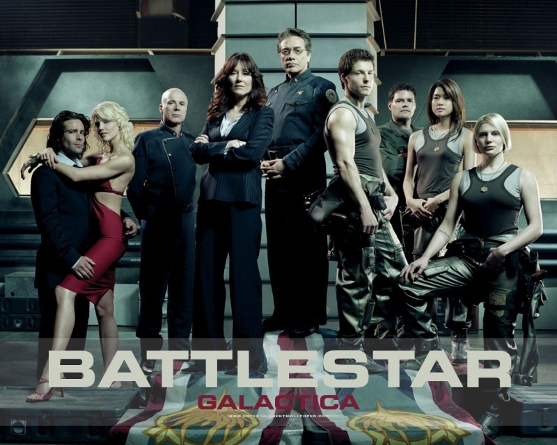 The main cast of Battlestar Galactica.