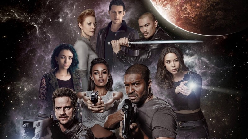 Image of the cast of the TV show Dark Matter.