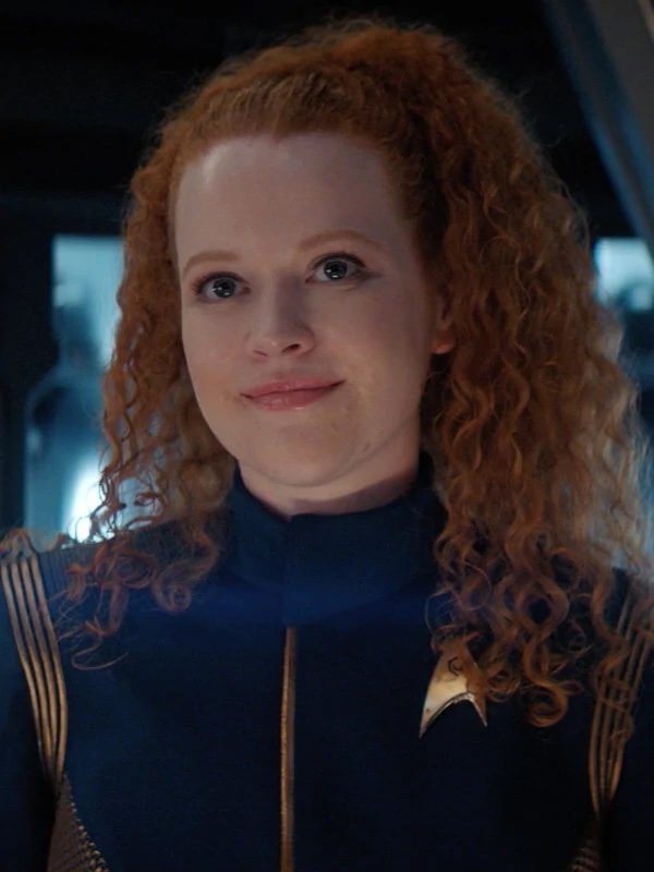 Sylvia Tilly from Star Trek Discovery, wearing her Starfleet uniform.